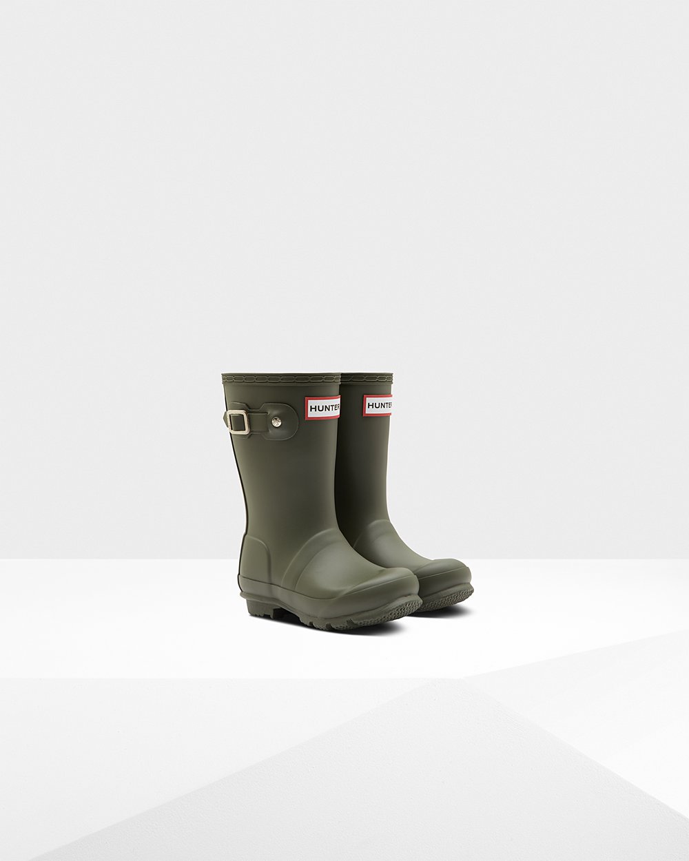 Hunter Niños Original Little - Botas de Lluvia Verde Oscuro Oliva - 490-HXKWTI